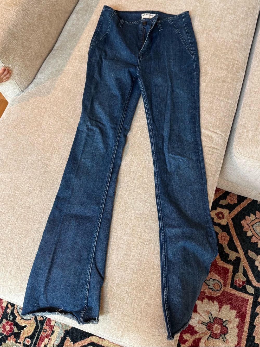 Free People Level Up Slit Slim Flare Jeans